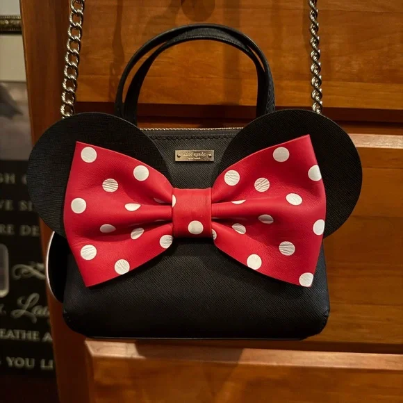 Kate Spade Black and Red Polka Dot Bow Bag - Picture 1 of 5